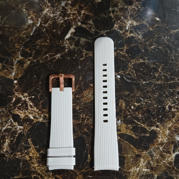 Accessories - White Watch Strap with Rose Gold Buckle